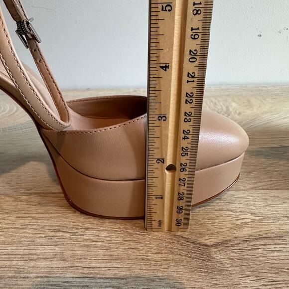 Schutz Josie Mila Platform Heels Nude Beige 9 - Picture 15 of 16